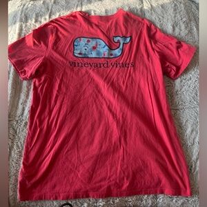 Vineyard Vines Whale Men’s Short Sleeve Pocket T-shirt Salmon / Coral Pink XL